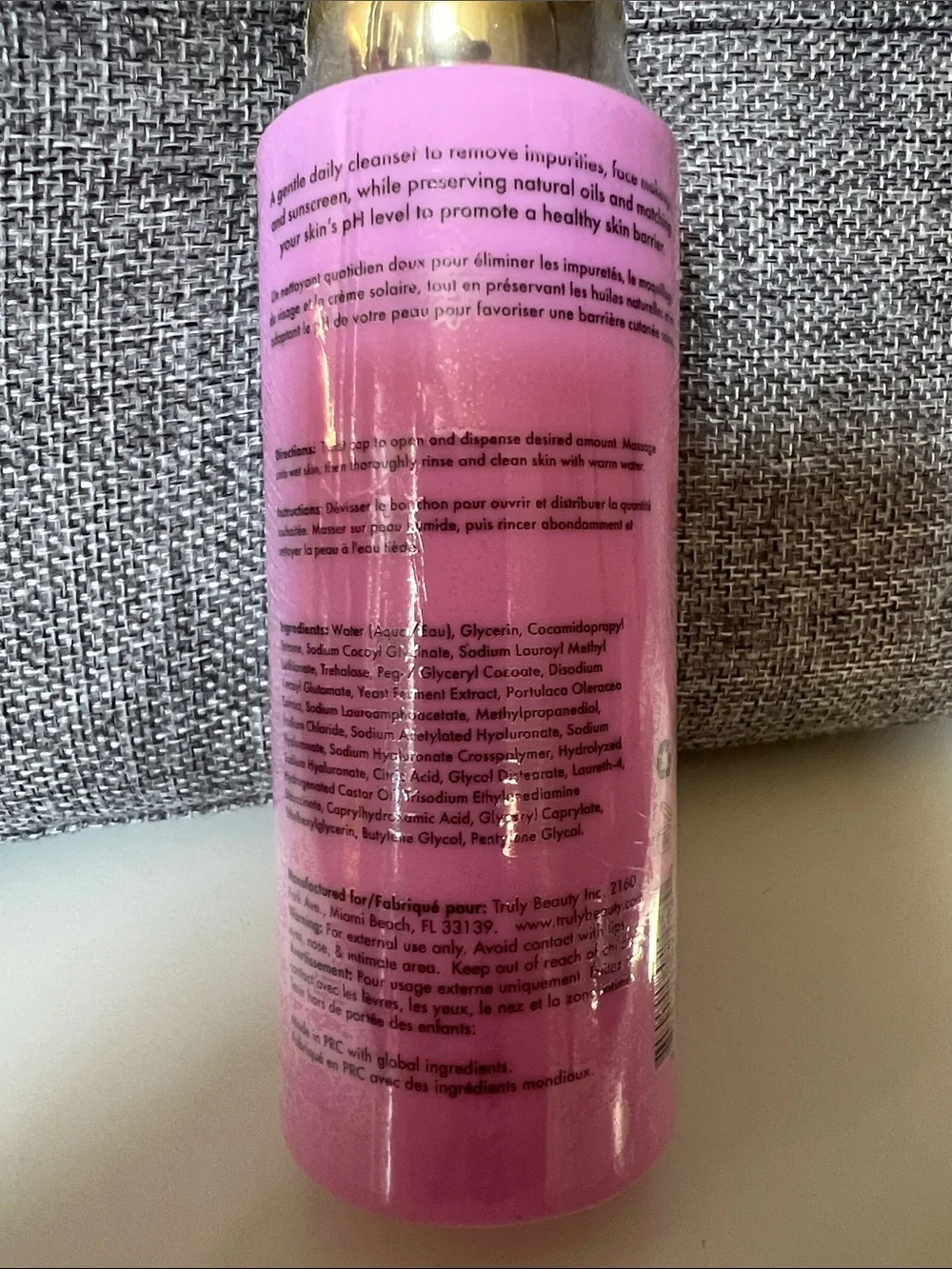 TRULY Pink & Gold Makeup Setting Spray Bottle